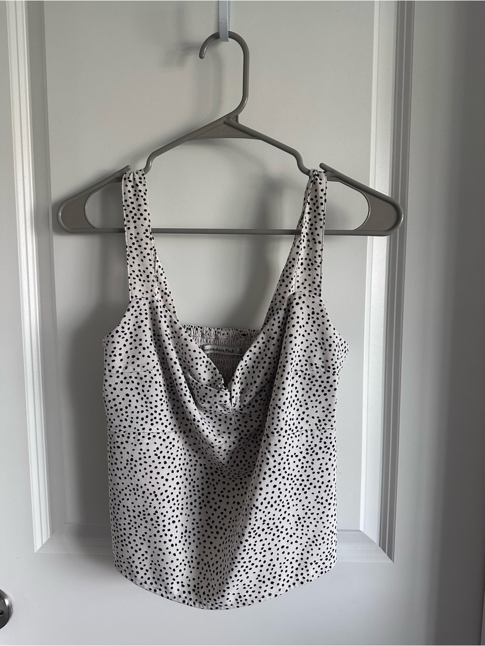 Abercrombie & Fitch White Black Dot Camisole